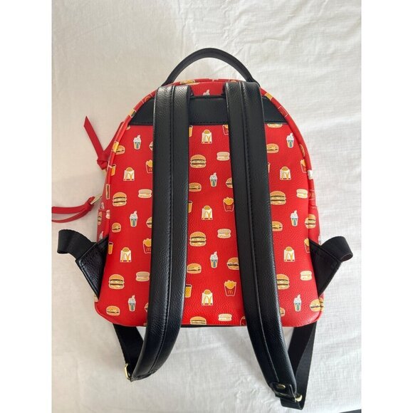 McDonald\'s x Box Lunch Mealtime Favorites Allover Print Red Mini Backpack main image 11